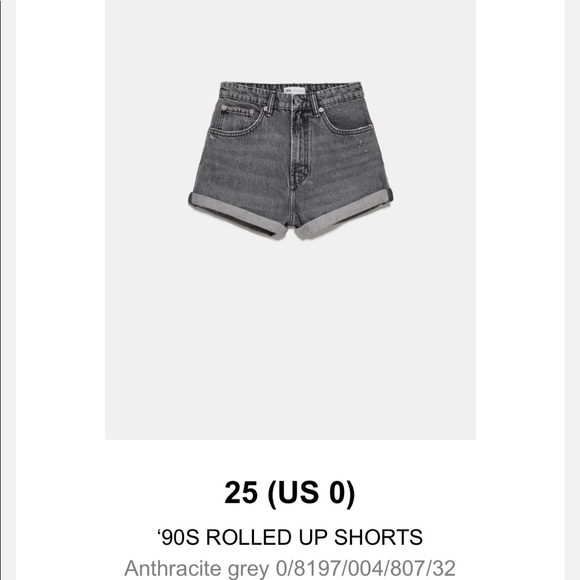ZARA 90s ROLLED UP SHORTS - Picture 2 of 2